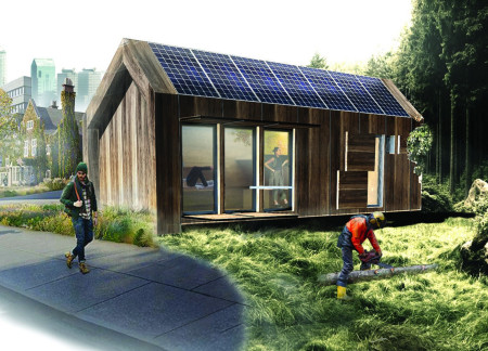 Charred Wooden Shingles Showcase Sustainable Living With Cross-Laminated Timber Panels  
