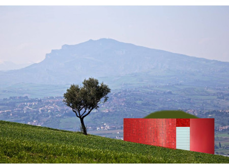 Curved Roofs With Mosaic Detail Enhance Sustainable Living in Concrete and Glass Home  