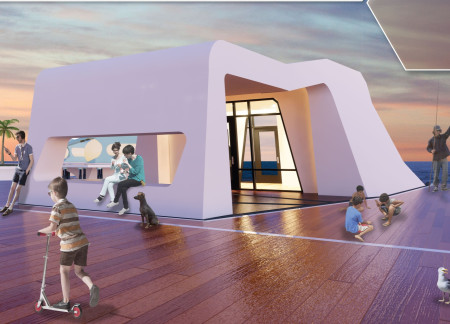 Charred Wooden Shingles and Cross-Laminated Timber Panels Forming Adaptable Coastal Microhomes