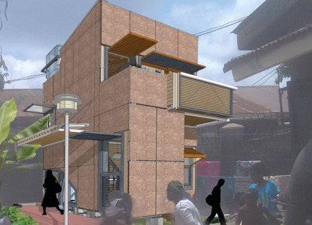 Stabilized Earth Panels and Vertical Living in Sustainable Multi-Unit Housing  