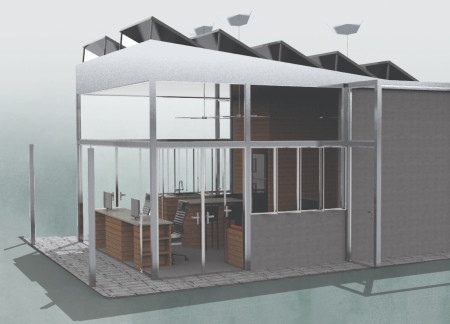Charred Wooden Shingles and Low-E Glass Create a Compact Eco-Friendly Living Solution