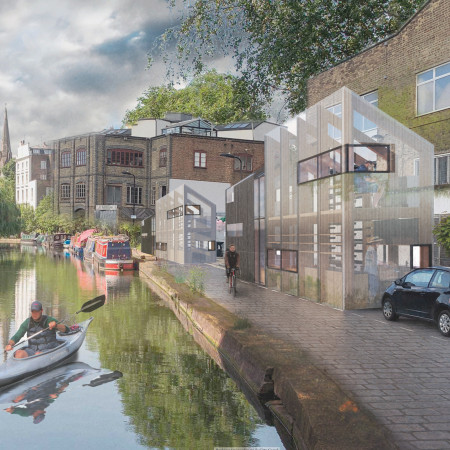 Community residential development featuring cross-laminated timber and sustainable water management solutions  