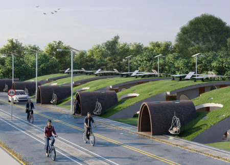 Plastic Bottle Reuse and Terracotta Integration in Compact Community Housing  