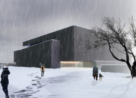 Charred Wooden Shingles Enveloping Educational Spaces in a Volcanic Landscape