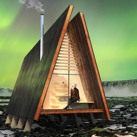 Cross-Laminated Timber Cabins Integrated with Thermal Pools Amidst Icelandic Landscapes