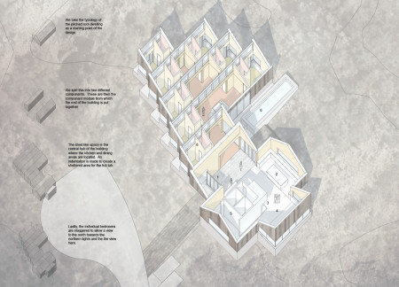 Charred Wooden Shingles Complementing Thermal Efficiency in a Community-Focused Dwelling  
