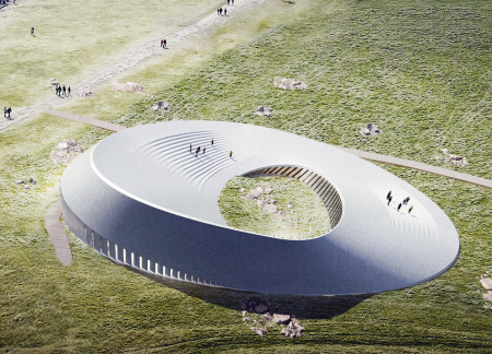 Charred Wooden Shingles Embrace A Geological Narrative In A Volcanic Landscape Museum