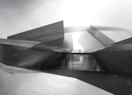 Charred Wooden Shingles and Translucent Facades Housing an Integrated Exhibition Space