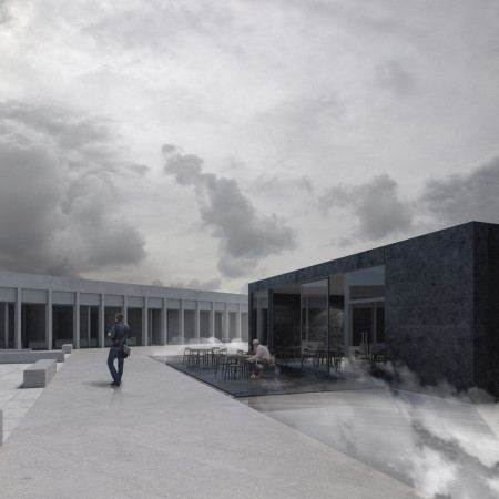 Charred Wooden Shingles and Textured Concrete Blend to Create a Serene Community Hub in Iceland
