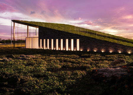 Charred Wooden Shingles and Biophilic Designs in a Flexible Community Space  