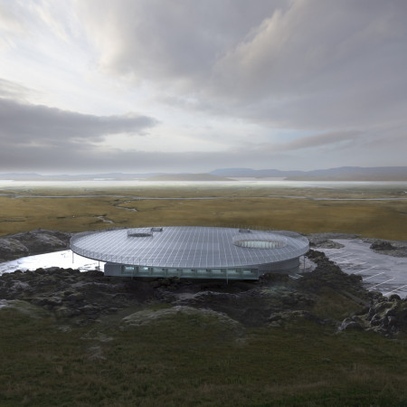 Laminated Glass and Natural Stone Form a Circular Exhibition Center Embracing Folklore and Landscape