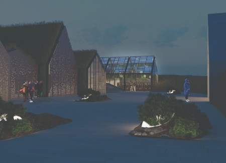 Charred Wooden Shingles and Natural Stone Create a Harmonious Museum Exploring Volcanic Landscapes