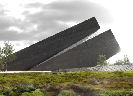 Geodesic Forms of Rough Stone and Glass in a Multimedia Educational Space