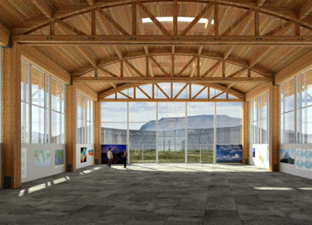 Balancing Natural Stone and Glulam Timber in a Community Focused Educational Center
