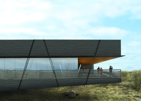 Cultural Center Emphasizing Local Volcanic Stone and Sustainable Timber Construction