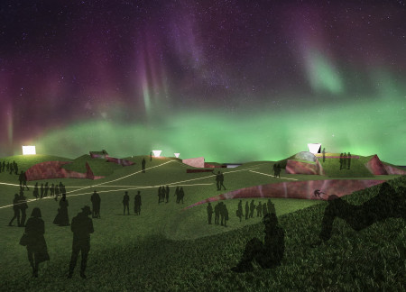 Iridescent Metal Surfaces and Subterranean Galleries in a Community-Centric Art Museum