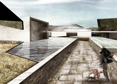 Turf Roof Structure Embracing Natural Light with Community-Focused Spaces