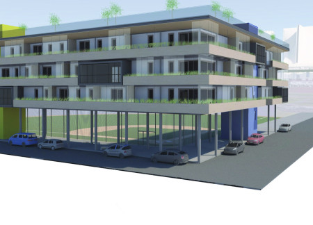 Residential Development Featuring Modular Construction with Light Steel Framework and Generous Use of Glass