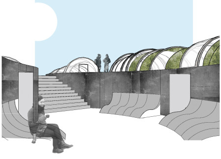 Turf-Clad Visitor Center Seamlessly Integrating Arched Structures Into Lava Fields  