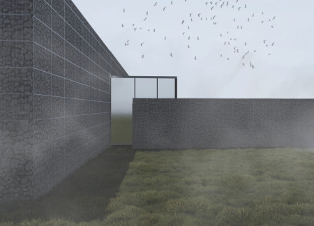 Basalt Structure with Expansive Glass Facades Celebrating Geothermal Landscape and Migratory Patterns  