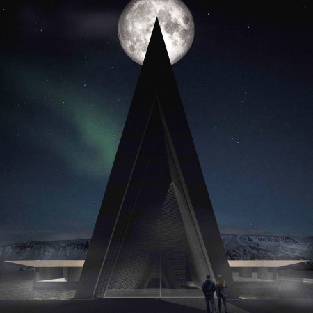 Volcanic-Inspired Structure Utilizing Clay and Glass for Community Engagement in Iceland