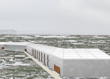 Thermally Efficient Structure With Geothermal Systems and Expansive Glass Facades Embracing Volcanic Heritage