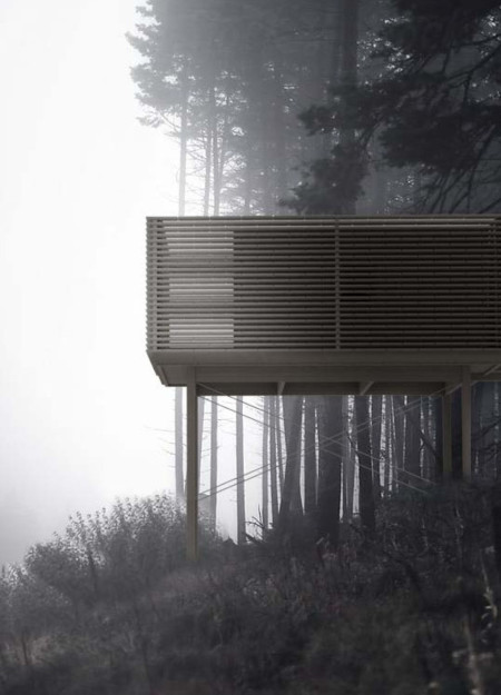Meditation Cabin Featuring Locally Sourced Timber and Sensory Garden for Enhanced Healing Experiences