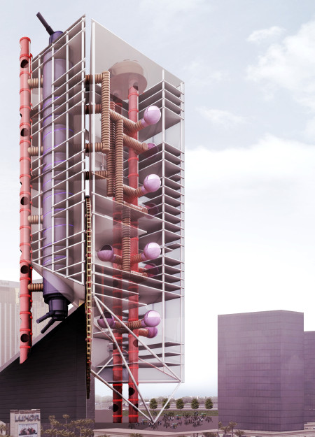 Playful PVC Pathways and Transparent Steel Elevations in a Versatile Recreation Workspace