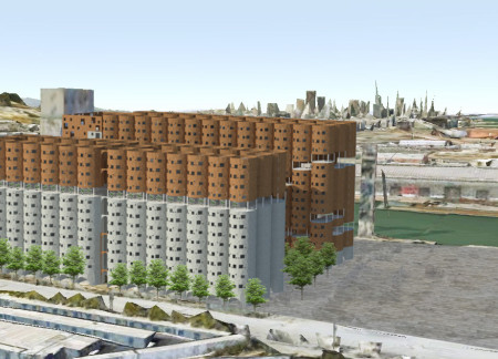 Repurposed Grain Silos Featuring Durable Concrete and Warm Wood Elements for Affordable Urban Living