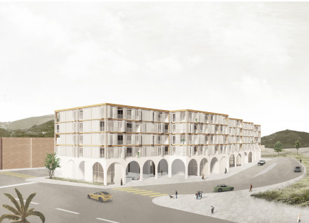 Charred Wooden Shingles and Modular Flexibility in Prefabricated Urban Housing