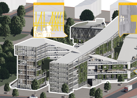 Biophilic Community Spaces Crafted from Linen Strands and Transparent Facades  