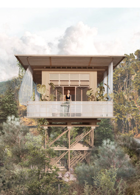 Charred Wooden Shingles and Cross-Laminated Timber Panels Enveloping a Nature Retreat