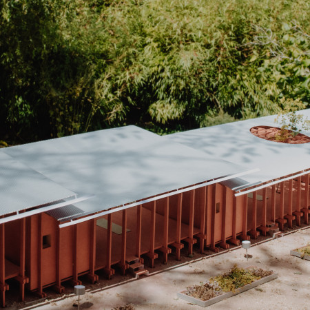 Rainwater Collecting Structure Featuring Galvanized Roof and Indigenous Timber Framework