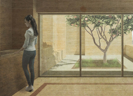 Sculptural Earth Walls and Indigenous Materials Create Tranquil Retreat in Natural Landscape
