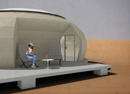 Bioceramic Domes Crafted for Desert Harmony and Sustainable Hospitality