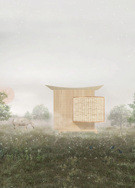 Curved Ceilings and Straw Panels in a Tranquil Meditation Retreat  