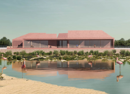 Natural Hues and Pigmented Concrete Create Harmonious Visitor Center in Ecological Wetlands