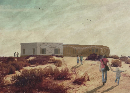 Natural Limestone Facade with Timber Louvres Enhances Visitor Engagement in Wetland Environment