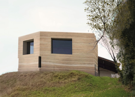 Rammed Earth Structure With Curvilinear Form Emphasizing Local Craftsmanship for A Unique Tasting Experience