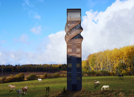 Charred Wooden Shingles and Cross-Laminated Timber Panels Elevate Community Interaction in Sustainable Design