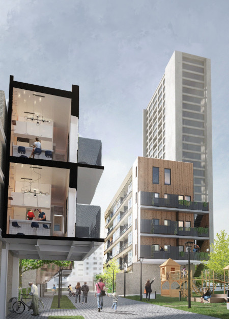Charred Wood Facades and Modular Glass Units Transforming Urban Living Spaces  
