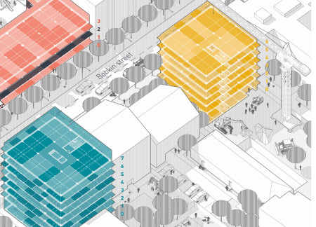 Charred Wooden Shingles and Green Roofs in a Flexible Community Housing Model  