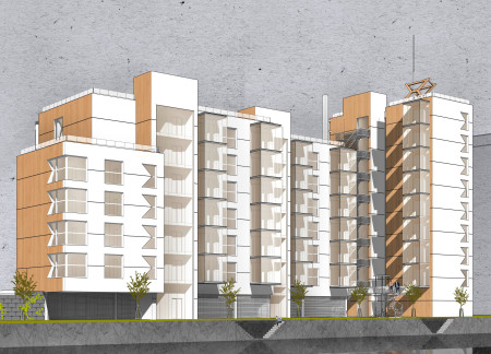 T-Shaped Housing Featuring Prefabricated Timber Panels and Green Roof Integration