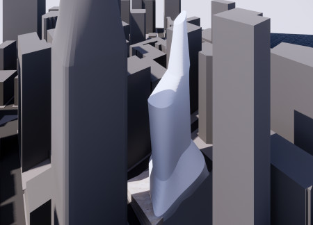 Tiered Green Space with Sustainable Steel and Concrete Housing for Essential Workers