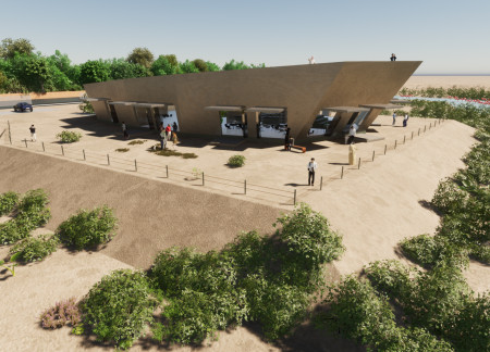 Sustainable Glass Facades and Reinforced Concrete Structures in an Ecological Community Hub