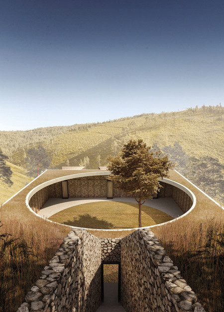 Spiral Retreat Crafted From Cross-Laminated Timber Panels and Charred Wooden Shingles
