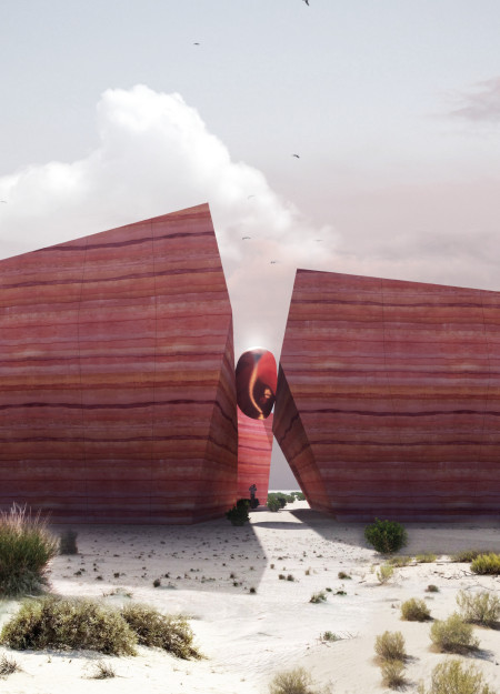 Natural Stone and Terrazzo Blend Harmoniously in Ecological Visitor Center Design