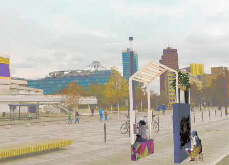 Charred Wooden Shingles and Laminated Timber Create a Multifunctional Urban Hub