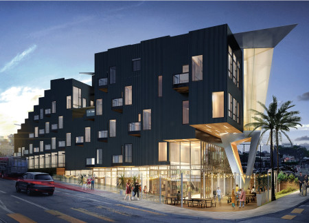 Charred Wooden Shingles and Reclaimed Timber Panels in a Versatile Community Hub