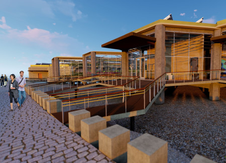 Beehive-Inspired Structure Featuring Reinforced Concrete and Local Timber for Sustainable Dining Experience